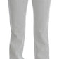Costume National Gray Cotton Slim Fit Bootcut Jeans