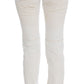 Costume National White Cotton Slim Fit Bootcut Jeans