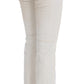 Costume National White Cotton Slim Fit Bootcut Jeans
