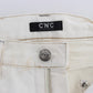 Costume National White Cotton Slim Fit Bootcut Jeans