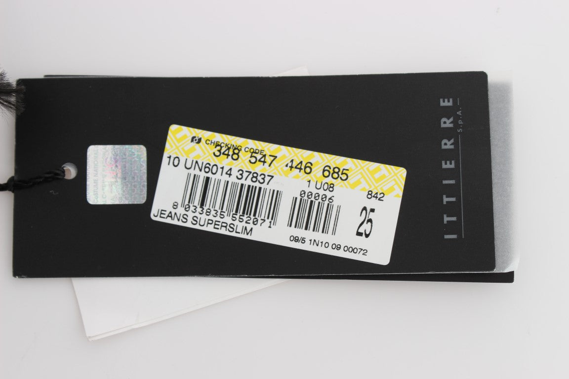 Costume National Gray Cotton Super Slim Corduroys Jeans
