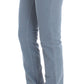 Ermanno Scervino Blue Cotton Blend Slim Fit Bootcut Jeans