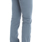 Ermanno Scervino Blue Cotton Blend Slim Fit Bootcut Jeans
