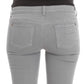 Ermanno Scervino Blue Cotton Blend Slim Fit Bootcut Jeans