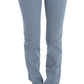 Ermanno Scervino Blue Cotton Blend Slim Fit Bootcut Jeans