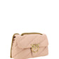 PINKO Pink Calf Leather Love Classic Shoulder Bag