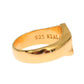 Nialaya Gold Plated 925 Sterling Silver Ring