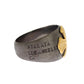 Nialaya Gold Crest 925 Sterling Silver Ring