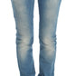 John Galliano Blue Wash Cotton Blend Slim Fit Jeans