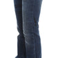 John Galliano Blue Wash Cotton Blend Slim Fit Bootcut Jeans