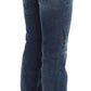 John Galliano Blue Wash Cotton Blend Slim Fit Bootcut Jeans