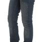 John Galliano Blue Wash Cotton Blend Slim Fit Jeans