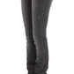 John Galliano Gray Wash Cotton Blend Slim Fit Stretch Jeans