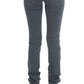 John Galliano Blue Cotton Blend Slim Fit High Waist Jeans