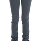 John Galliano Blue Cotton Blend Slim Fit High Waist Jeans