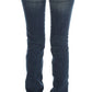 John Galliano Blue Wash Cotton Blend Slim Fit Jeans