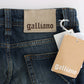 John Galliano Blue Wash Cotton Blend Slim Fit Jeans