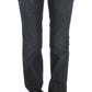 John Galliano Blue Wash Cotton Blend Slim Fit Bootcut Jeans