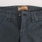 John Galliano Blue Cotton Blend Slim Fit Bootcut Jeans
