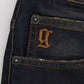 John Galliano Blue Wash Cotton Blend Boyfriend Fit Jeans