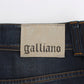 John Galliano Blue Wash Cotton Blend Boyfriend Fit Jeans