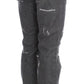 John Galliano Gray Wash Cotton Torn Straight Fit Jeans