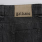 John Galliano Gray Wash Cotton Torn Straight Fit Jeans