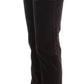 Ermanno Scervino Brown Cotton Velvet Zippers Slim Fit Pants