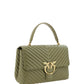 PINKO Green Calf Leather Love Lady Handbag