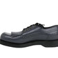 Gucci Gucci Men's Fringed Brogue Bluish Gray Leather Lace-up Shoes