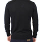 Ermanno Scervino Black Wool Blend V-neck Pullover Sweater