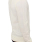 Ermanno Scervino Off White Wool Blend V-neck Pullover Sweater