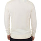 Ermanno Scervino Off White Wool Blend V-neck Pullover Sweater