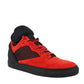 Balenciaga Balenciaga Men High Top Black Red Suede Leather Sneakers