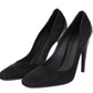 Bottega Veneta Bottega Veneta Women's Black Suede Leather Kid Luxe Heels