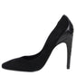 Bottega Veneta Bottega Veneta Women's Black Suede Leather Kid Luxe Heels