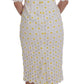 Dolce & Gabbana White Sunflower Ricamo Sheath Dress