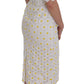 Dolce & Gabbana White Sunflower Ricamo Sheath Dress