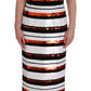 Dolce & Gabbana Multicolored Striped Sequined Stretch Dress