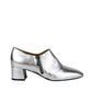 Bottega Veneta Bottega Veneta Women's Metallic Silver Leather Ankle Booties