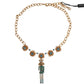 Dolce & Gabbana Gold Brass Handpainted Crystal Floral Necklace