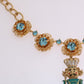 Dolce & Gabbana Gold Brass Handpainted Crystal Floral Necklace