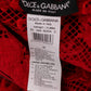 Dolce & Gabbana Red Floral Ricamo Sheath Long Dress
