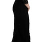 Dolce & Gabbana Black Floral Ricamo Sheath Long Dress