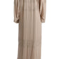 Dolce & Gabbana Beige Floral Applique Lace Kaftan Dress