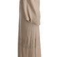 Dolce & Gabbana Beige Floral Applique Lace Kaftan Dress