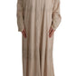 Dolce & Gabbana Beige Floral Applique Lace Kaftan Dress