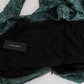 Dolce & Gabbana Green Floral Crystal Ricamo Sheath Dress