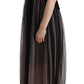 Dolce & Gabbana Black Pink Silk Long Shift Dress