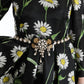 Dolce & Gabbana Multicolor Silk Sunflower Print Long Maxi Dress